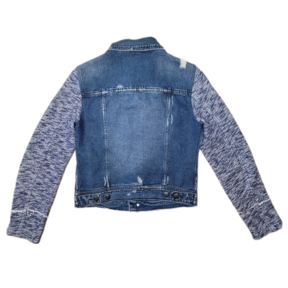 Free People Distressed Denim Jacket - Picture 2 of 9